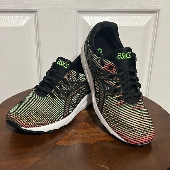 🔥Asics Gel Kayano Trainer Evo Mens Shoes Gecko Green-Guava - Men Sz 9 - PERFECT - Picture 1 of 9